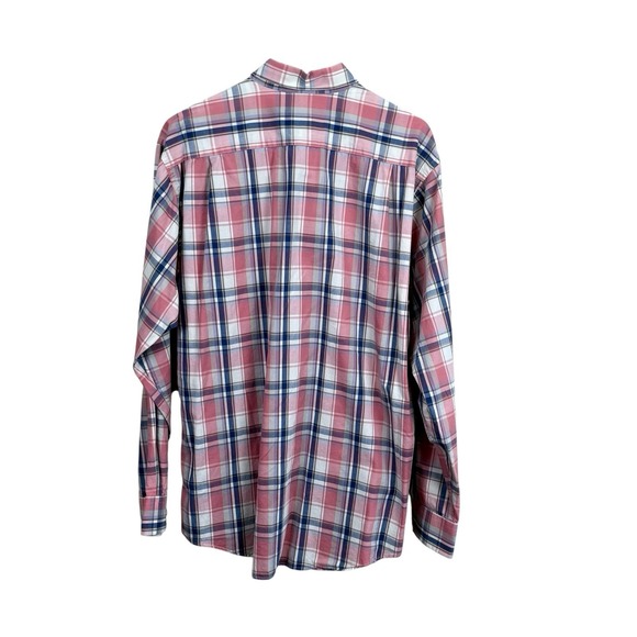 Southern Proper Men Sz Medium Pink‎ Blue Plaid 100% Cotton Button Down Shirt EUC - Picture 2 of 5